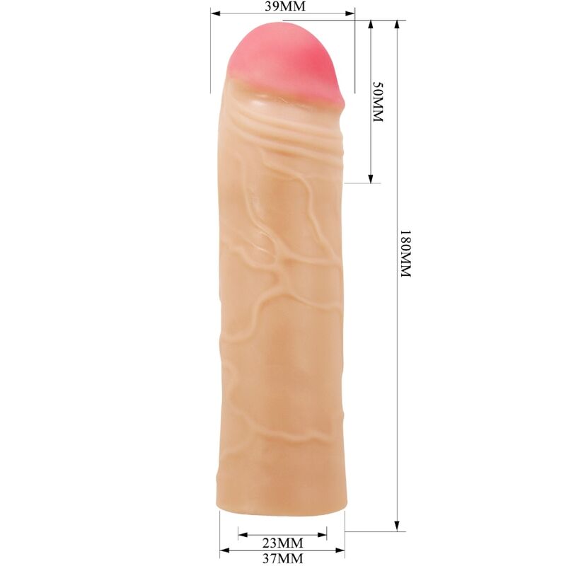 PRETTY LOVE - ESTENSORE PER PENE CHANE COVER FLESH – Copri pene con estensione – foto 4