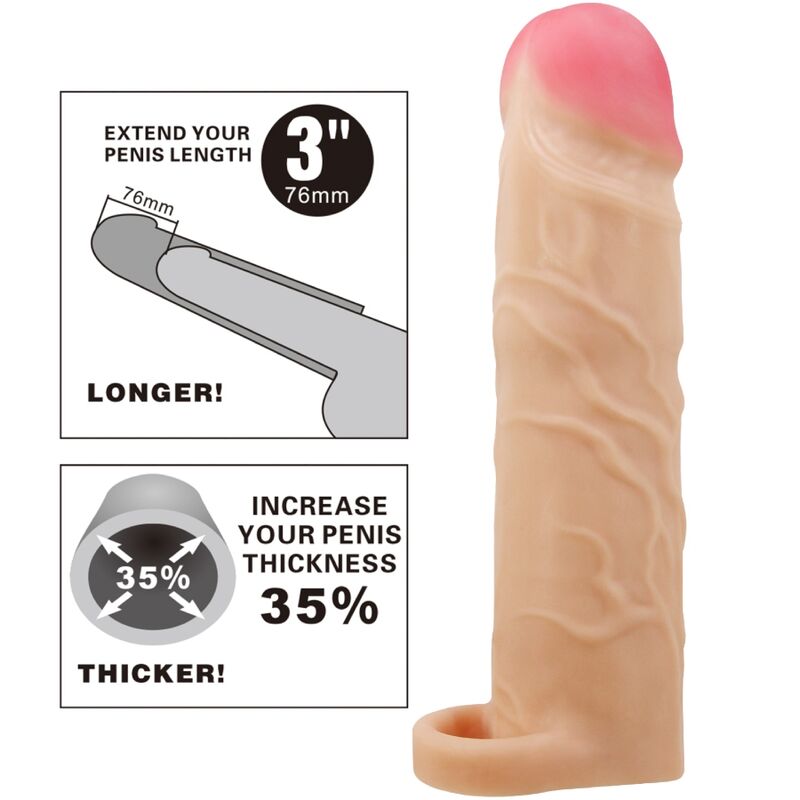 PRETTY LOVE - GERD NATURAL EXTENSION PENE SLEEVE – Copri pene con estensione – foto 5