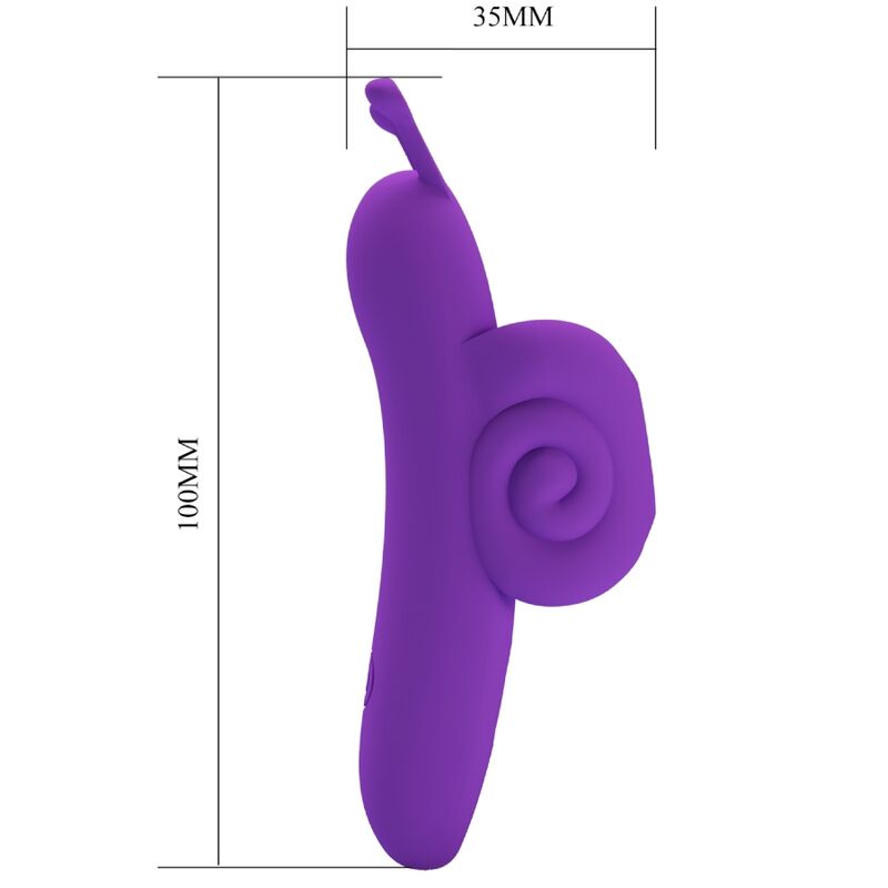 PRETTY LOVE - SNAIL POTENTE STIMOLATORE DELLE DITA VIOLA – Per il clitoride – foto 5