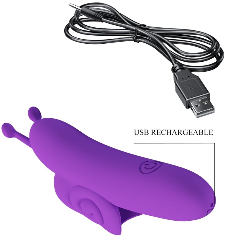 PRETTY LOVE - SNAIL POTENTE STIMOLATORE DELLE DITA VIOLA – Per il clitoride – foto 7
