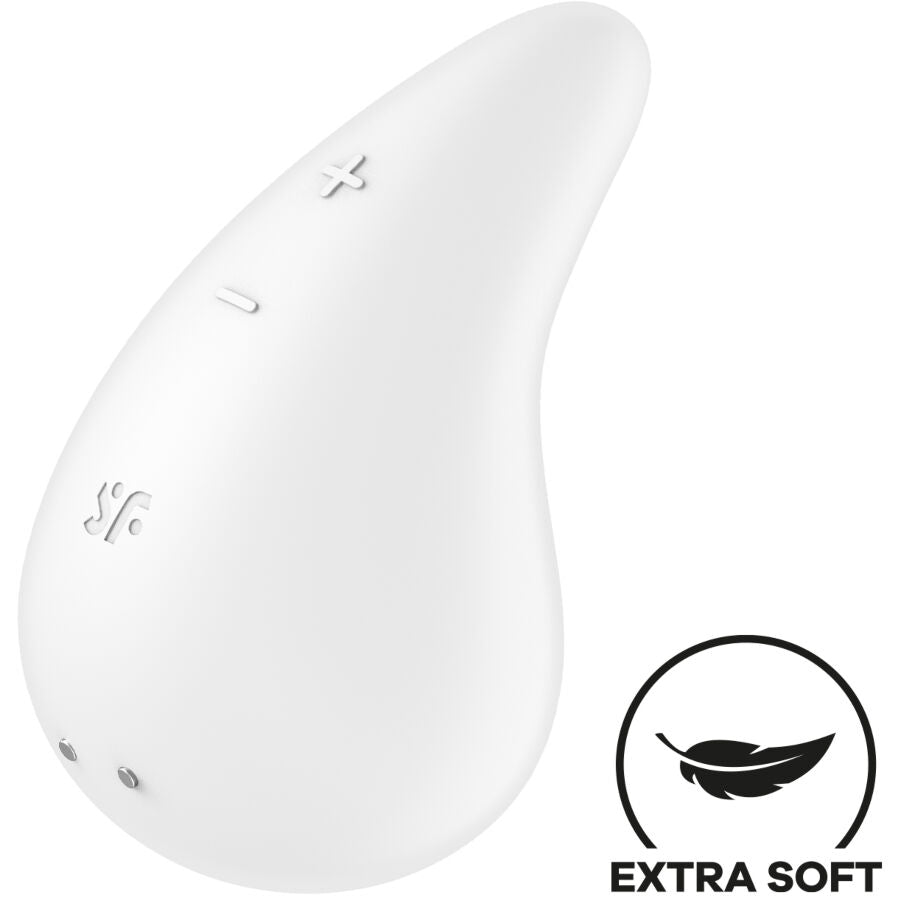 SATISFYER - VIBRATORE GOCCIA DI RUGIADA LAY-ON BIANCO – Vibratori clitoridei da posare