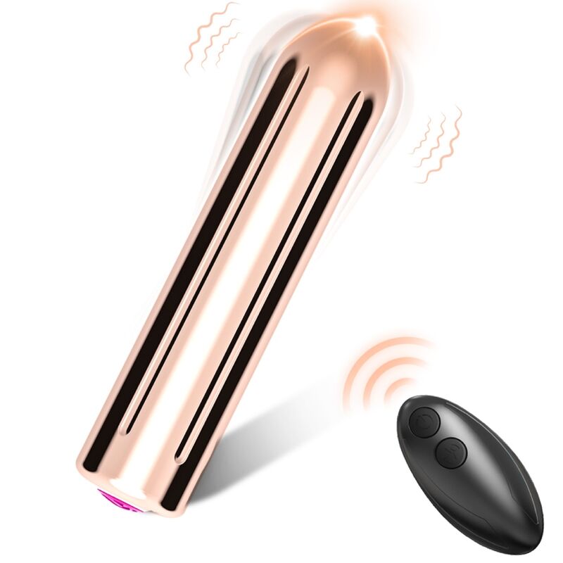 ARMONY - TESTATA VIBRATORE BULLET TELECOMANDO DORATO 2 CM X 8.8 CM – Proiettili vibranti