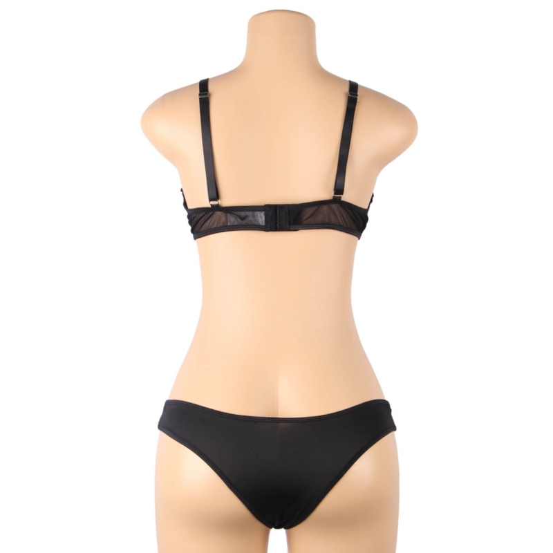 SUBBLIME - SET DUE PEZZI DI REGGISENO TRASPARENTE E STRISCE S/M – Reggiseno e slip – foto 8