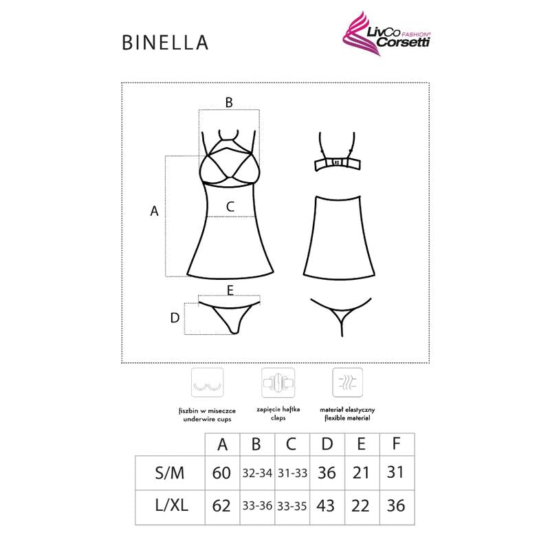 LIVCO CORSETTI FASHION - SET BINELLA BABYDOLL + PERIZOMA NERO – Babydoll – foto 5