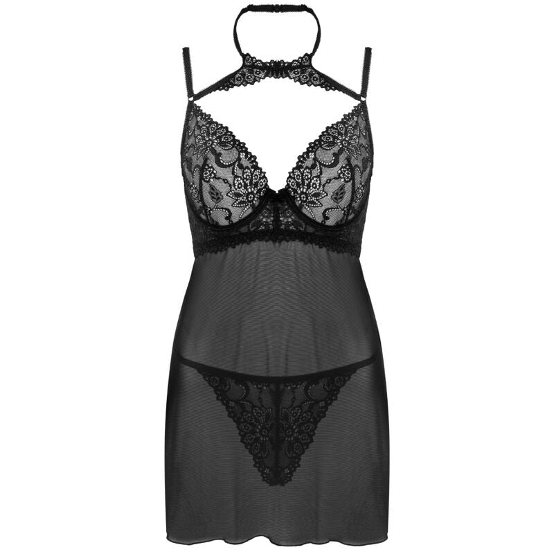 LIVCO CORSETTI FASHION - SET BINELLA BABYDOLL + PERIZOMA NERO – Babydoll – foto 3