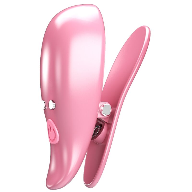 PRETTY LOVE - LEAF PINZE PER CAPEZZETTI VIBRANTI ROSA – Morsetti per capezzoli per sadomasochismo