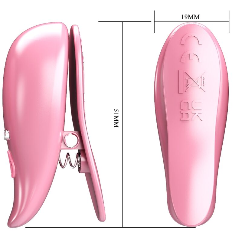 PRETTY LOVE - LEAF PINZE PER CAPEZZETTI VIBRANTI ROSA – Morsetti per capezzoli per sadomasochismo – foto 6