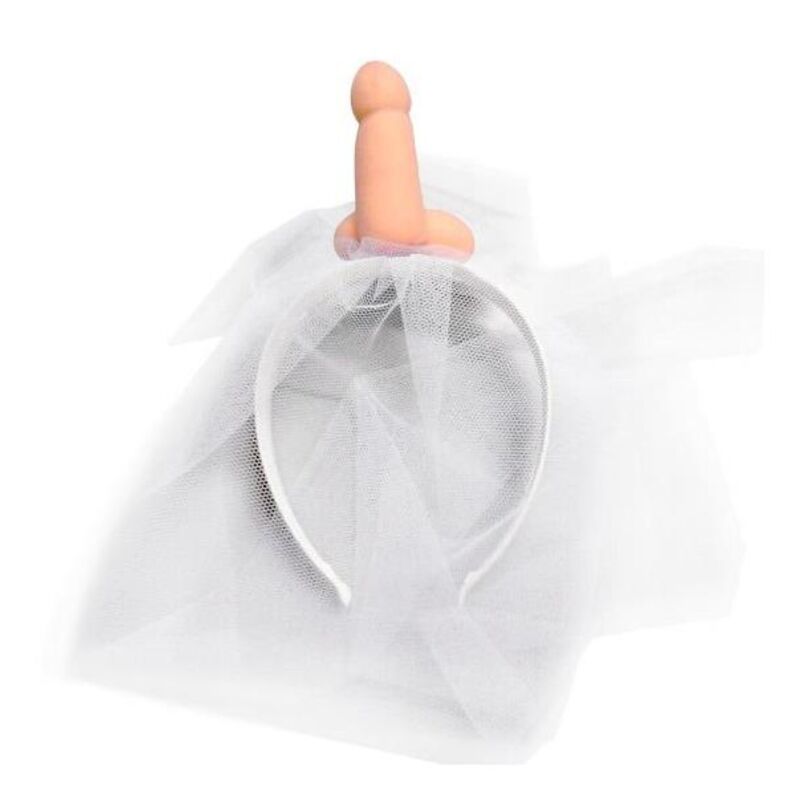 DIABLO PICANTE - VELO DA SPOSA BIANCO CON PENE – Fasce