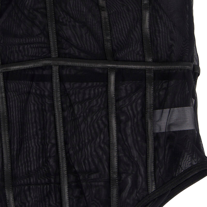 SUBBLIME - BODY CON BRETELLE A CATENA NERA S/M – Body – foto 8