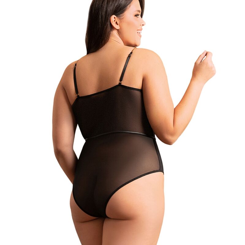 SUBBLIME - BODY CON BRETELLE A CATENA NERA L/XL – Body – foto 4