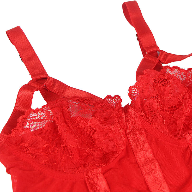 SUBBLIME - ORSACCHIOTTO CON REGGERA DETTAGLIO PETTO ROSSO S/M – Body – foto 6