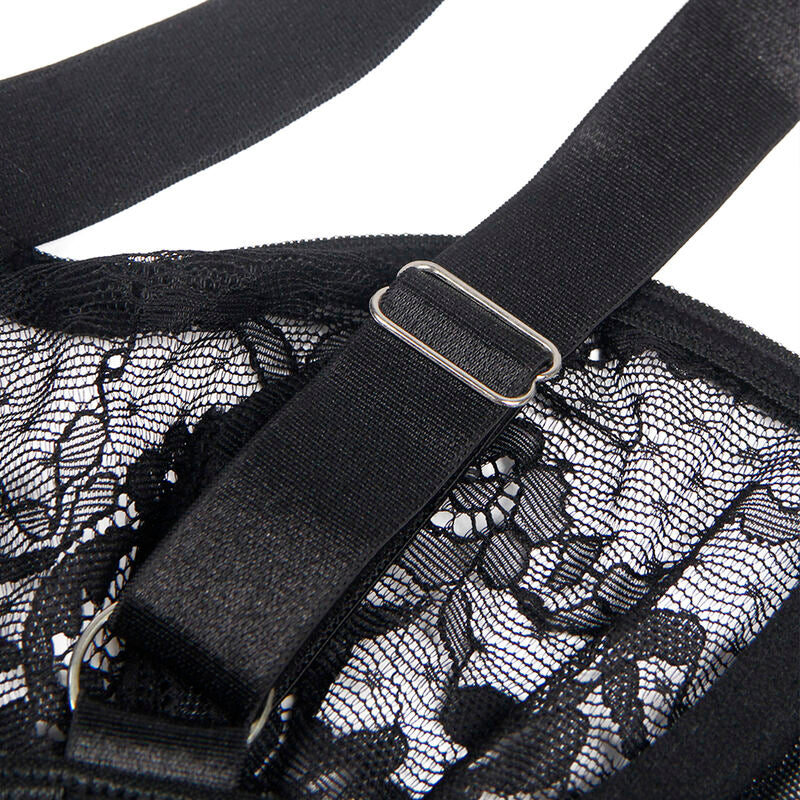 SUBBLIME - ORSACCHIOTTO CON GIARRETTIERA CON DETTAGLIO IN PIZZO E STRISCE NERO S/M – Body – foto 9