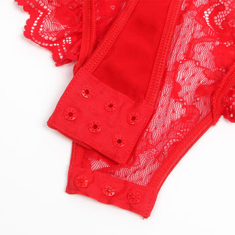 SUBBLIME - ORSACCHIOTTO CON GIARRETTIERA CON DETTAGLIO IN PIZZO E STRISCE ROSSE L/XL – Body – foto 11