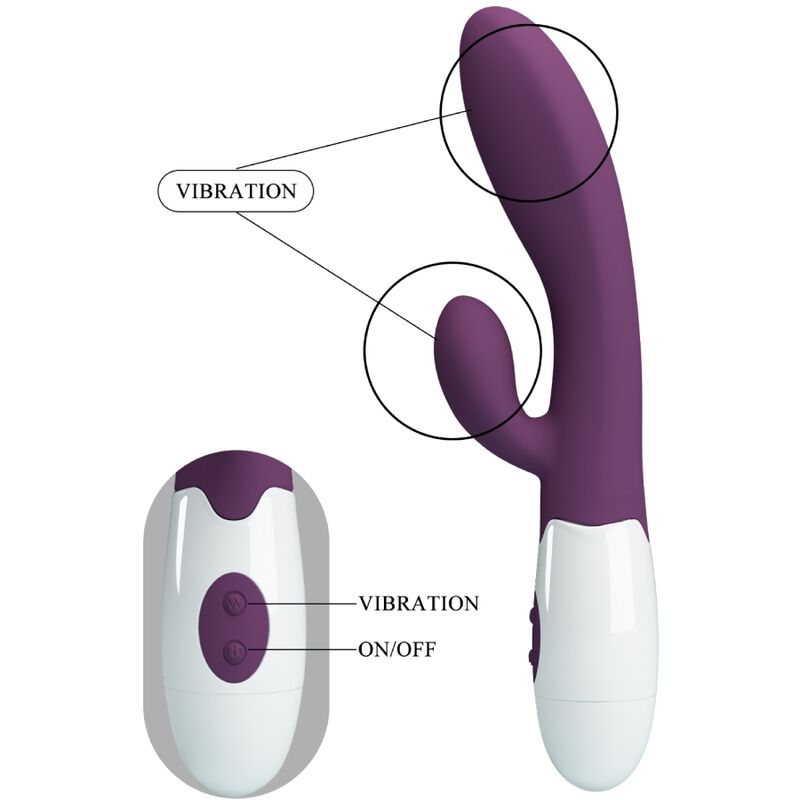 PRETTY LOVE - ALVIS VIBRATORE RABBIT E PUNTO G VIOLA – Vibratori di coniglio – foto 8