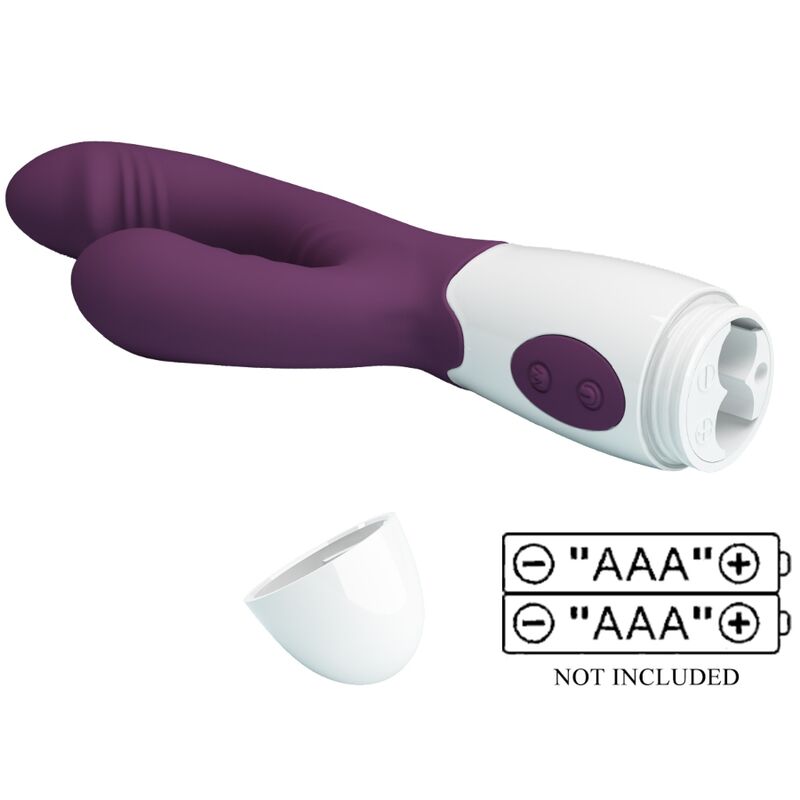 PRETTY LOVE - ANDRE VIBRATORE RABBIT E STIMOLATORE PUNTO G VIOLA – Vibratori di coniglio – foto 9