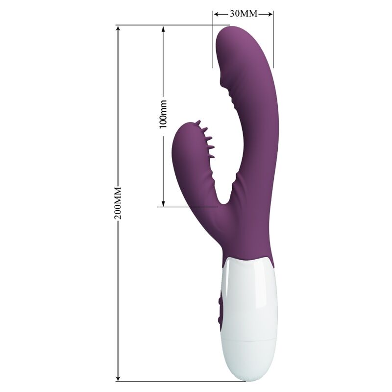 PRETTY LOVE - ANDRE VIBRATORE RABBIT E STIMOLATORE PUNTO G VIOLA – Vibratori di coniglio – foto 7