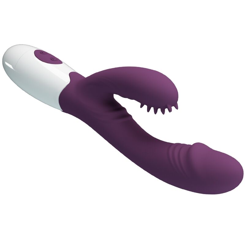 PRETTY LOVE - ANDRE VIBRATORE RABBIT E STIMOLATORE PUNTO G VIOLA – Vibratori di coniglio – foto 5