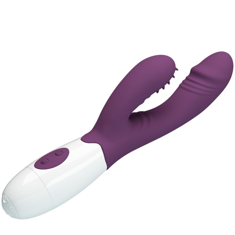 PRETTY LOVE - ANDRE VIBRATORE RABBIT E STIMOLATORE PUNTO G VIOLA – Vibratori di coniglio – foto 4