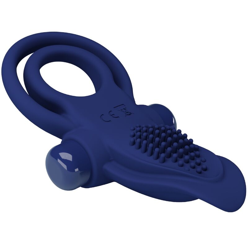 PRETTY LOVE - BRONSON ANELLO DOPPIO CON VIBRAZIONE BLU – Cockring con vibrazione – foto 4