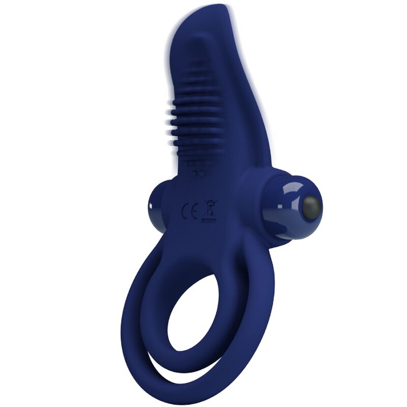 PRETTY LOVE - BRONSON ANELLO DOPPIO CON VIBRAZIONE BLU – Cockring con vibrazione – foto 5