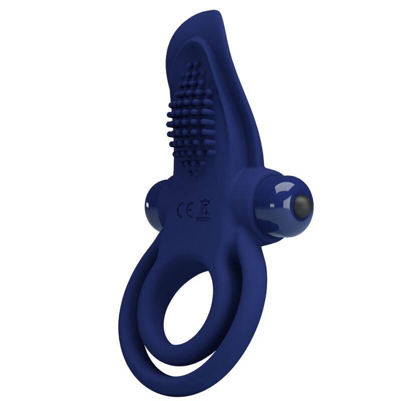 PRETTY LOVE - BRONSON ANELLO DOPPIO CON VIBRAZIONE BLU – Cockring con vibrazione