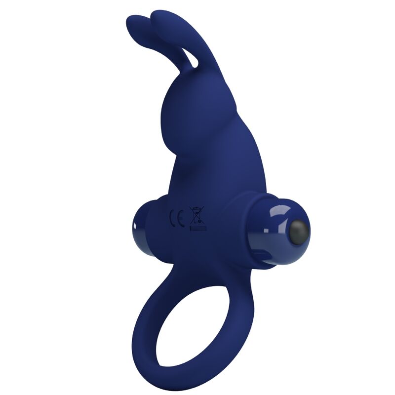 PRETTY LOVE - JIRO ANELLO CONIGLIO CON VIBRAZIONE BLU – Cockring con vibrazione
