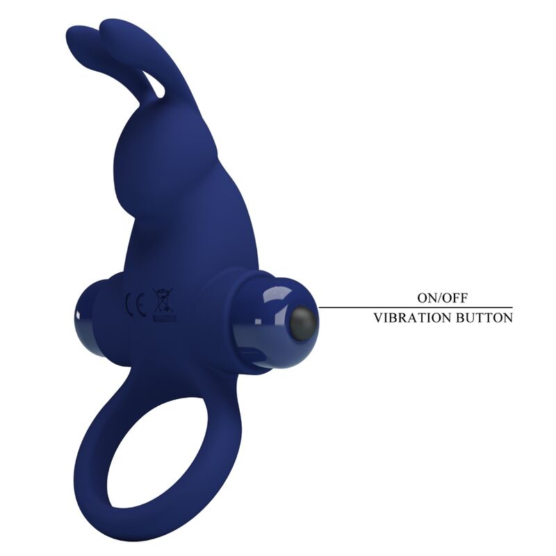 PRETTY LOVE - JIRO ANELLO CONIGLIO CON VIBRAZIONE BLU – Cockring con vibrazione – foto 7