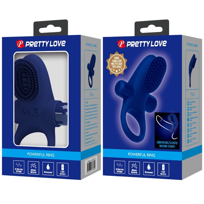 PRETTY LOVE - PALLE ANELLO CON VIBRAZIONE BLU – Cockring con vibrazione – foto 9