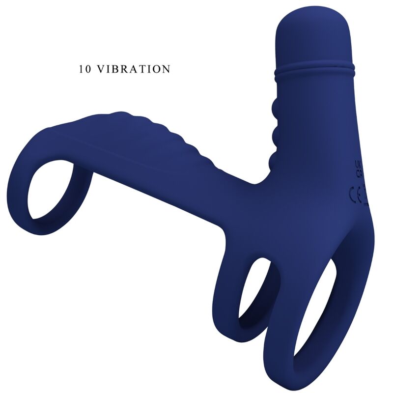 PRETTY LOVE - ANELLO VIBRANTE ELISH CON ESTENSIONE BLU – Cockring con vibrazione – foto 7