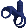 PRETTY LOVE - ANELLO VIBRANTE ELISH CON ESTENSIONE BLU – Cockring con vibrazione