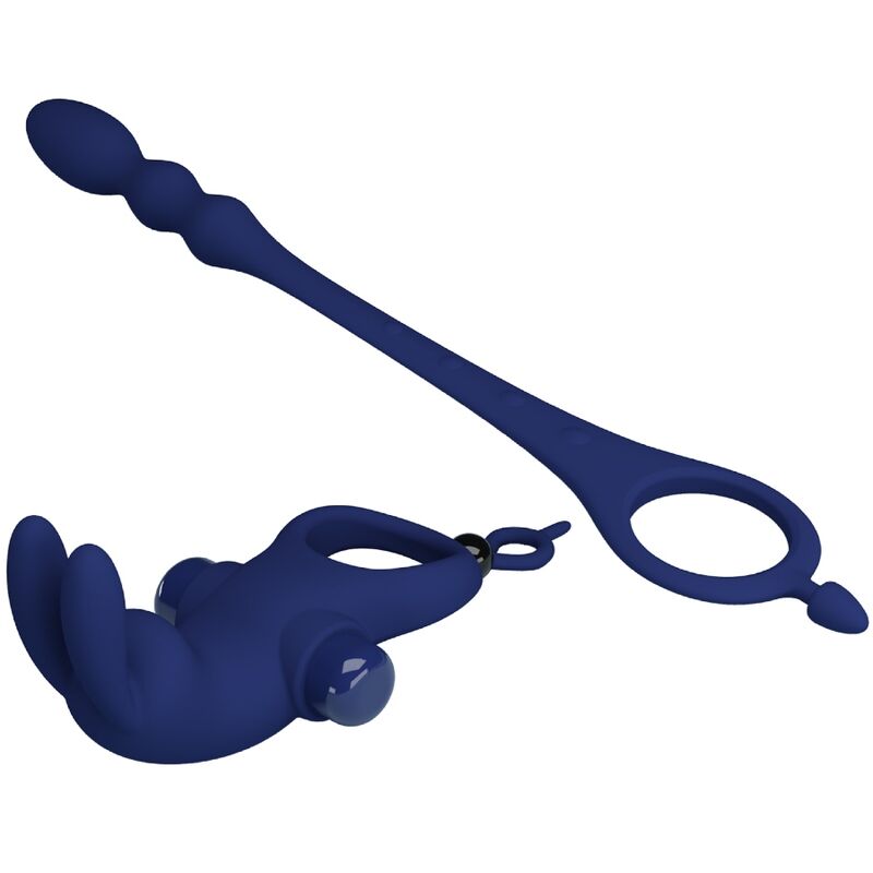 PRETTY LOVE - AYAD ANELLO VIBRATORE RABBIT CON SPINA BLU – Anelli con Spina – foto 7