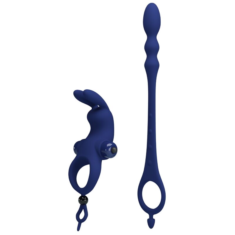 PRETTY LOVE - AYAD ANELLO VIBRATORE RABBIT CON SPINA BLU – Anelli con Spina – foto 5