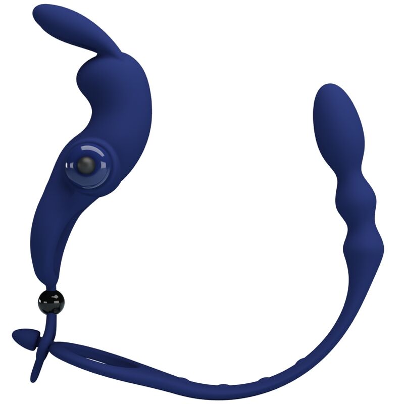 PRETTY LOVE - AYAD ANELLO VIBRATORE RABBIT CON SPINA BLU – Anelli con Spina – foto 2