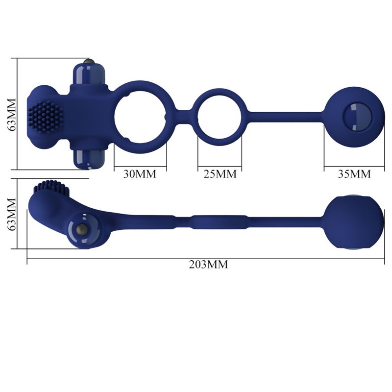 PRETTY LOVE - REMINGTON DOPPIO ANELLO VIBRANTE CON SPINA BLU – Anelli con Spina – foto 6