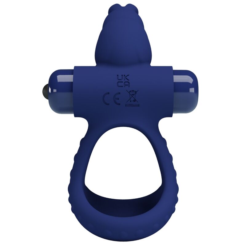 PRETTY LOVE - LUCHITO ANELLO VIBRANTE DOPPIO CONIGLIO BLU – Cockring con vibrazione – foto 4