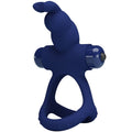 PRETTY LOVE - LUCHITO ANELLO VIBRANTE DOPPIO CONIGLIO BLU – Cockring con vibrazione