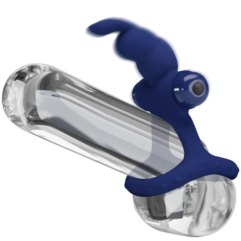 PRETTY LOVE - LUCHITO ANELLO VIBRANTE DOPPIO CONIGLIO BLU – Cockring con vibrazione – foto 6