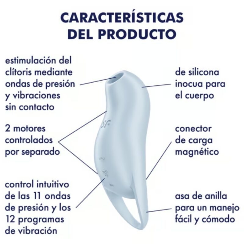 SATISFYER - POCKET PRO 1 STIMOLATORE CLITORIDE AZZURRO – Per il clitoride – foto 4