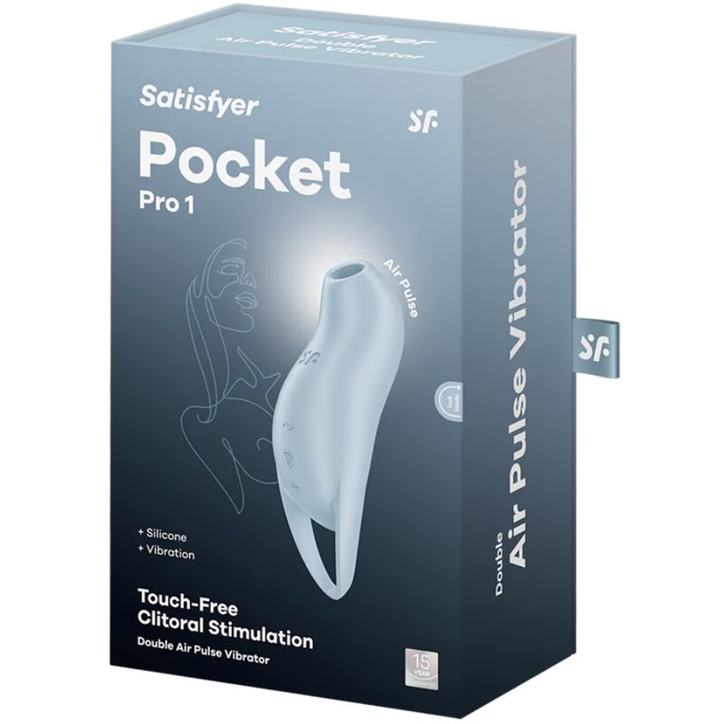 SATISFYER - POCKET PRO 1 STIMOLATORE CLITORIDE AZZURRO – Per il clitoride – foto 5