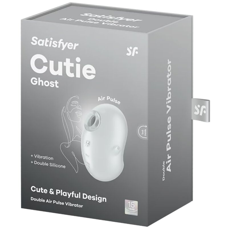SATISFYER - CUTIE GHOST VIBRATORE LAY-ON BIANCO – Vibratori clitoridei da posare – foto 5