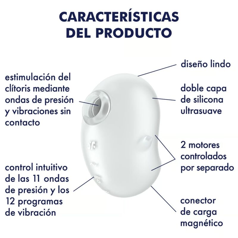 SATISFYER - CUTIE GHOST VIBRATORE LAY-ON BIANCO – Vibratori clitoridei da posare – foto 4