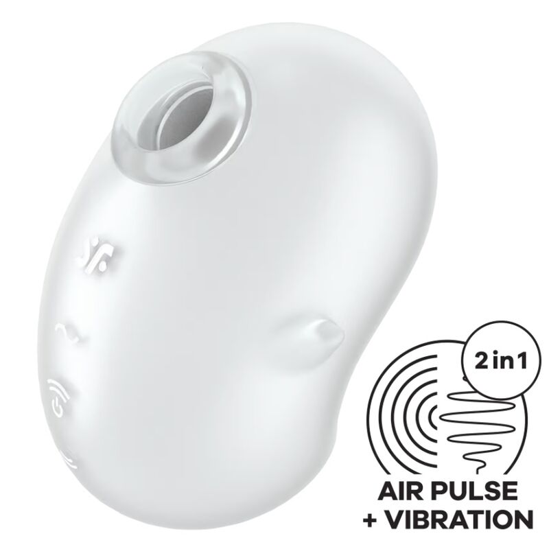 SATISFYER - CUTIE GHOST VIBRATORE LAY-ON BIANCO – Vibratori clitoridei da posare – foto 2