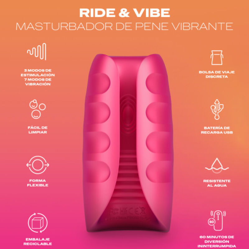 DUREX - MASTURBATORE VIBRATORE TOY RIDE & VIBE – Vari masturbatori – foto 2