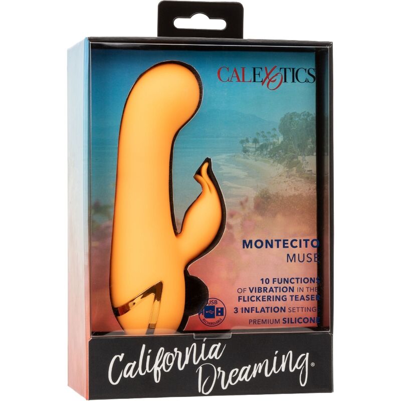 CALEXOTICS - MONTECITO MUSE VIBRATORE RABBIT ORANGE BY CALIFORNIA DREAMING – Vibratori di coniglio – foto 10