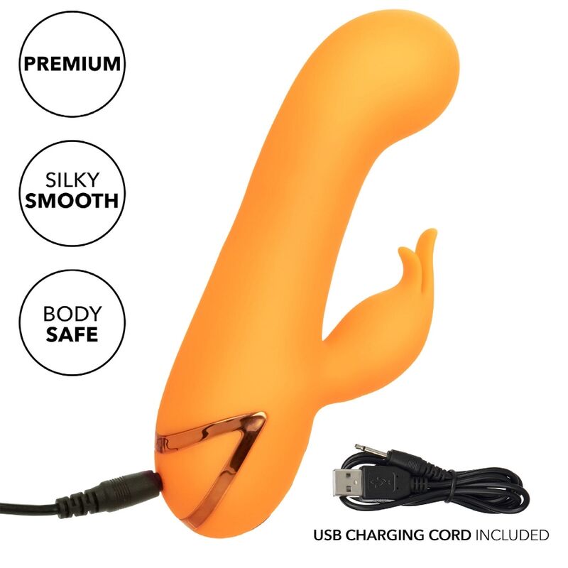 CALEXOTICS - MONTECITO MUSE VIBRATORE RABBIT ORANGE BY CALIFORNIA DREAMING – Vibratori di coniglio – foto 8