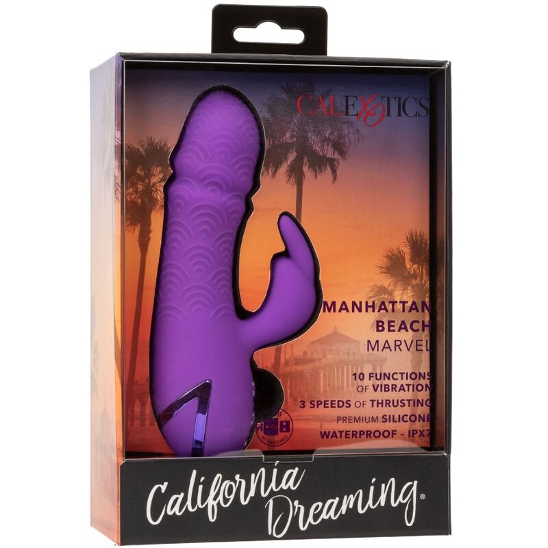 CALEXOTICS - MANHATTAN BEACH MARVEL VIBRATORE RABBIT VIOLA DI CALIFORNIA DREAMING – Vibratori di coniglio – foto 10