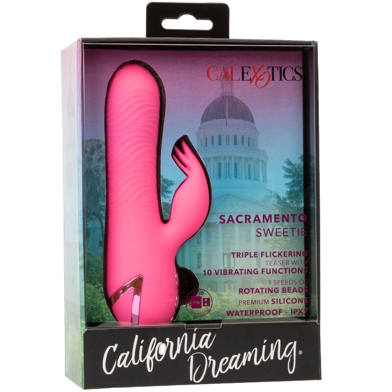 CALEXOTICS - SACRAMENTO SWEETIE VIBRATORE RABBIT PINK BY CALIFORNIA DREAMING – Vibratori di coniglio – foto 10