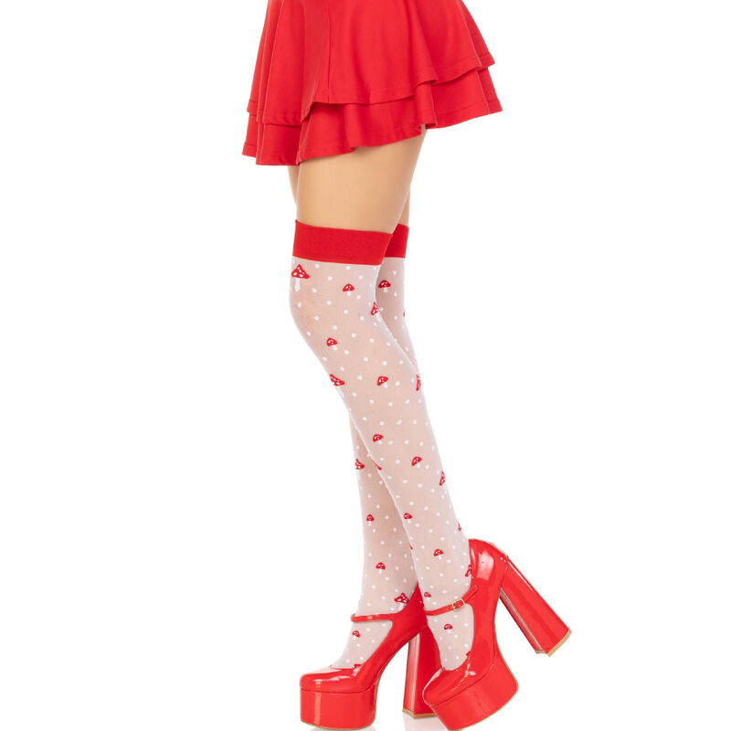 LEG AVENUE - CALZINI A FUNGO ROSSO/BIANCO – Calzini – foto 3