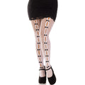 LEG AVENUE - CALZE CON APERTURE CUORE E FIOCCHI BIANCHI – Calzini
