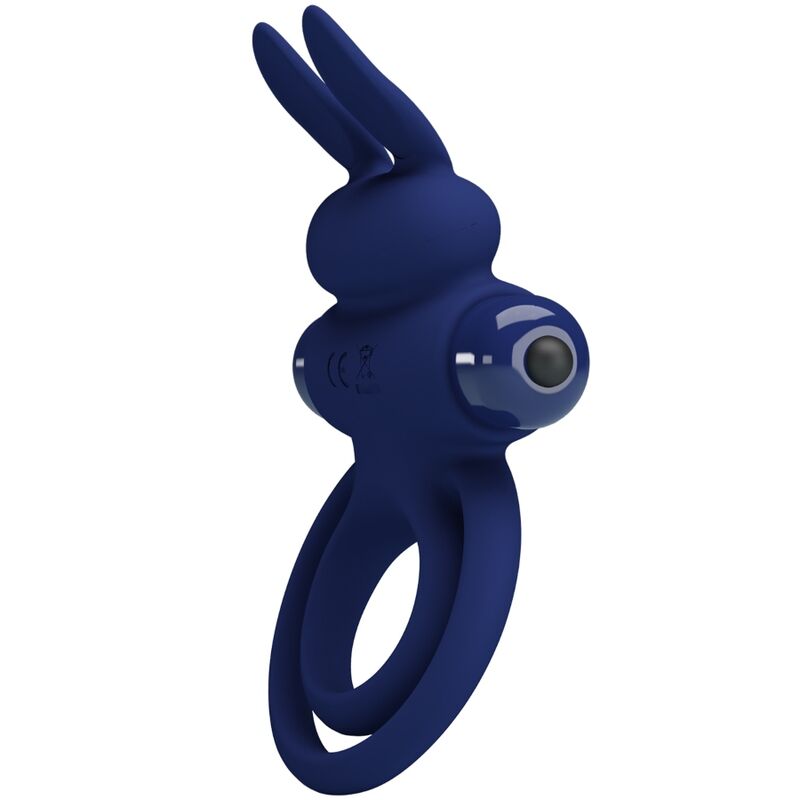 PRETTY LOVE - DAREY DOPPIO ANELLO VIBRANTE CONIGLIO BLU – Cockring con vibrazione – foto 2